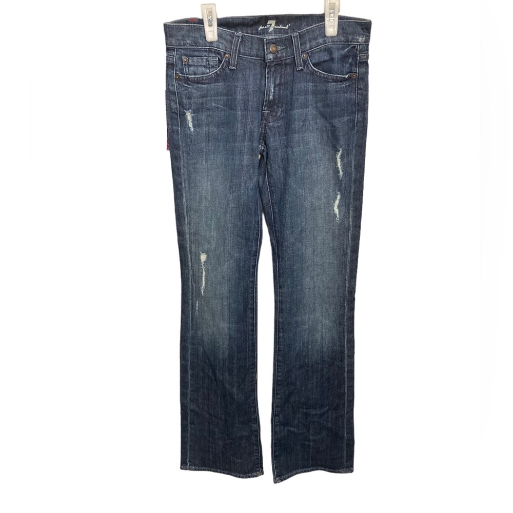 7 For All Mankind Womens Bootcut Jeans Size 26 Distressed